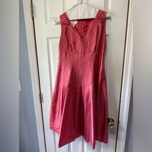 Talbots Pure Silk Coral Dress Size 6 Petite